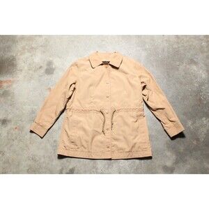 Vintage 90's London Fog Tan Jacket With Removable Faux Fur Lining - Size 13 / 14